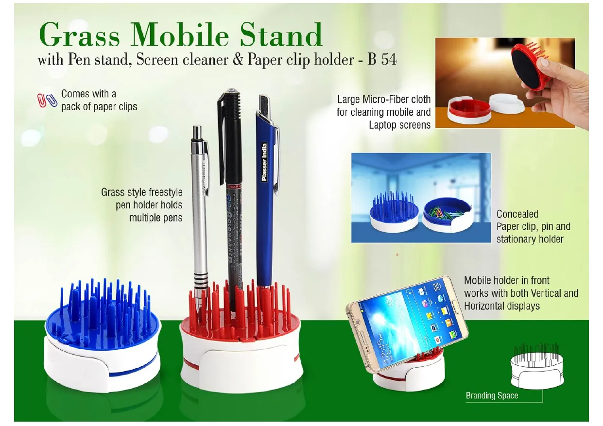 Grass Mobile Stand with Pen Stand