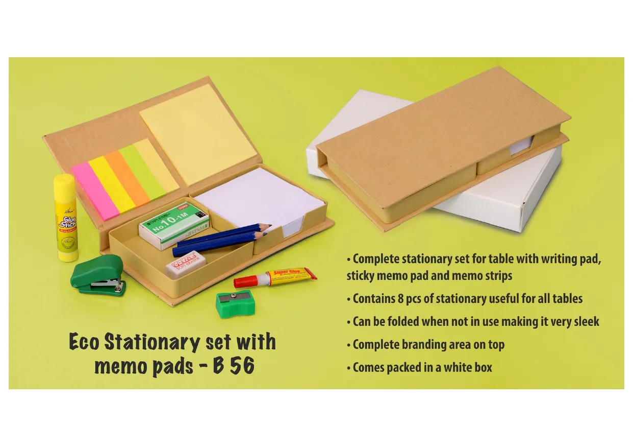 Eco Stationery Set with Memo Pads