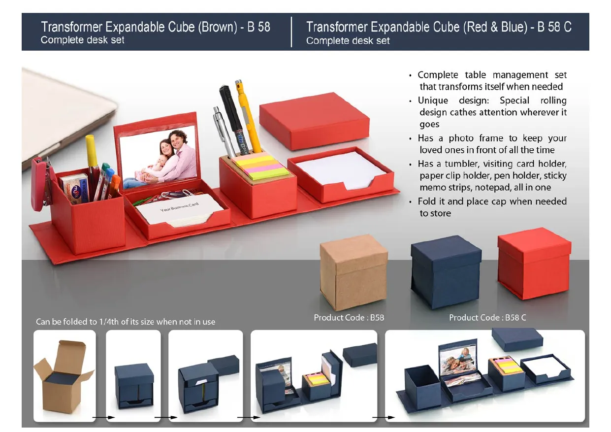 Transformer Expandable Cube Desk Set 1