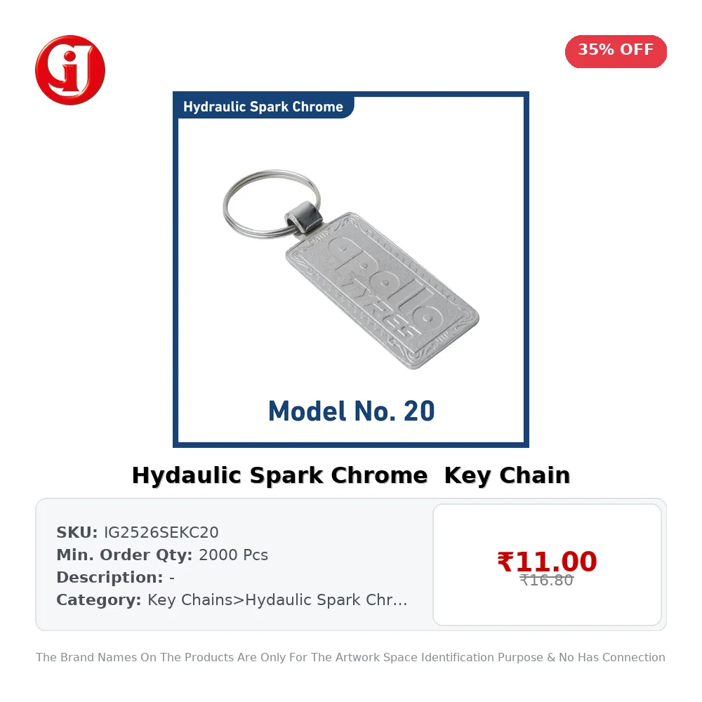 Hydaulic Spark Chrome  Key Chain