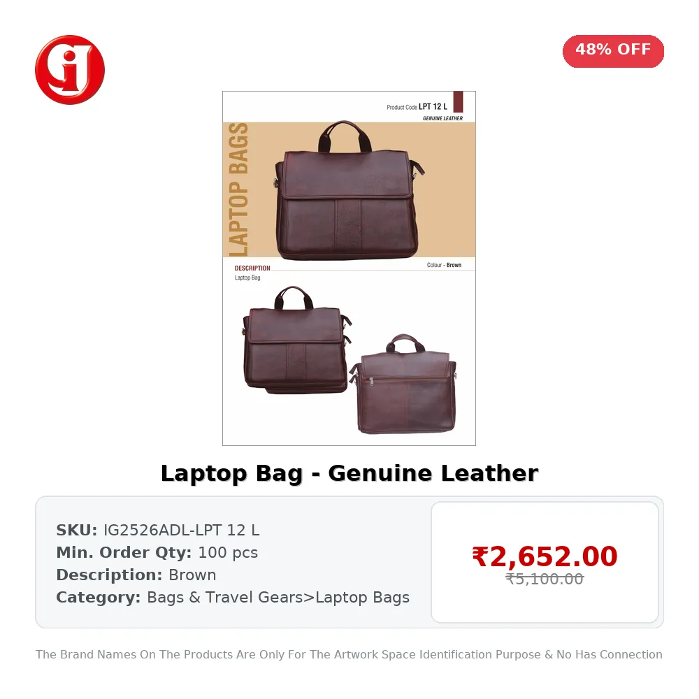 Laptop Bag - Genuine Leather