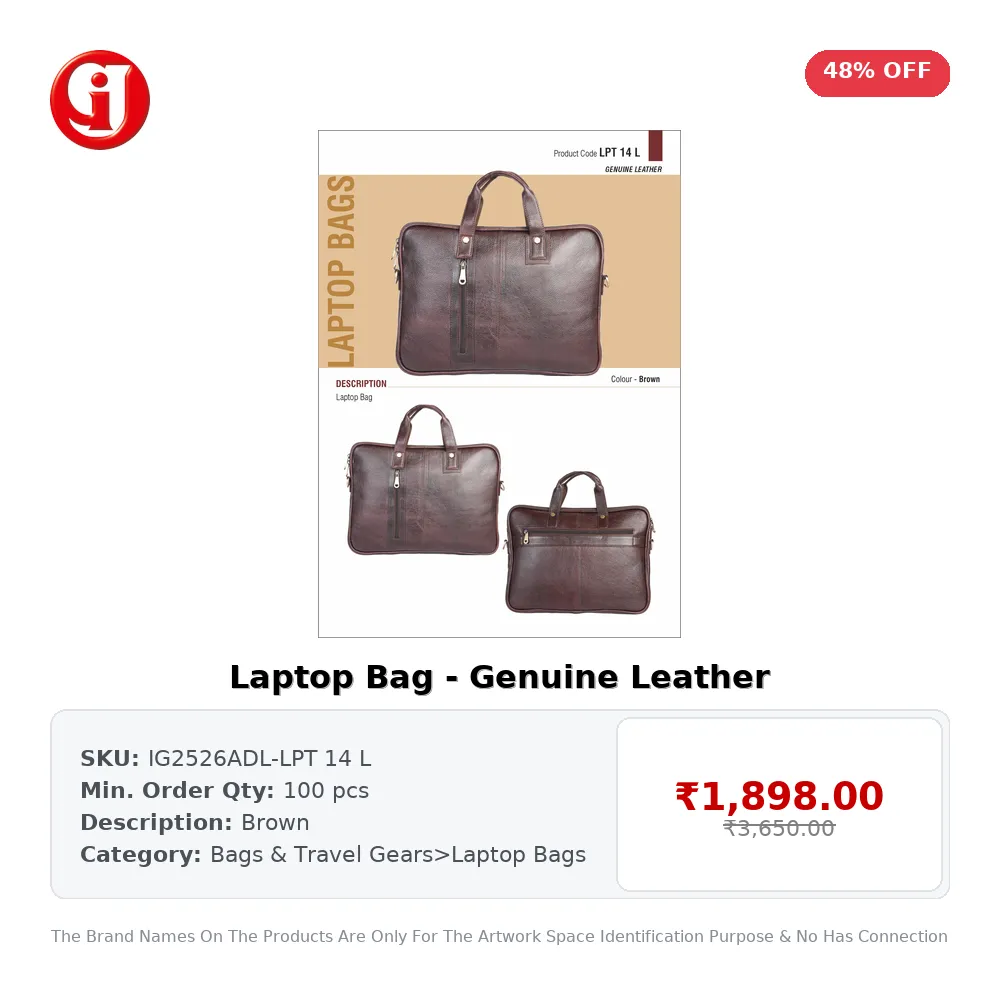 Laptop Bag - Genuine Leather