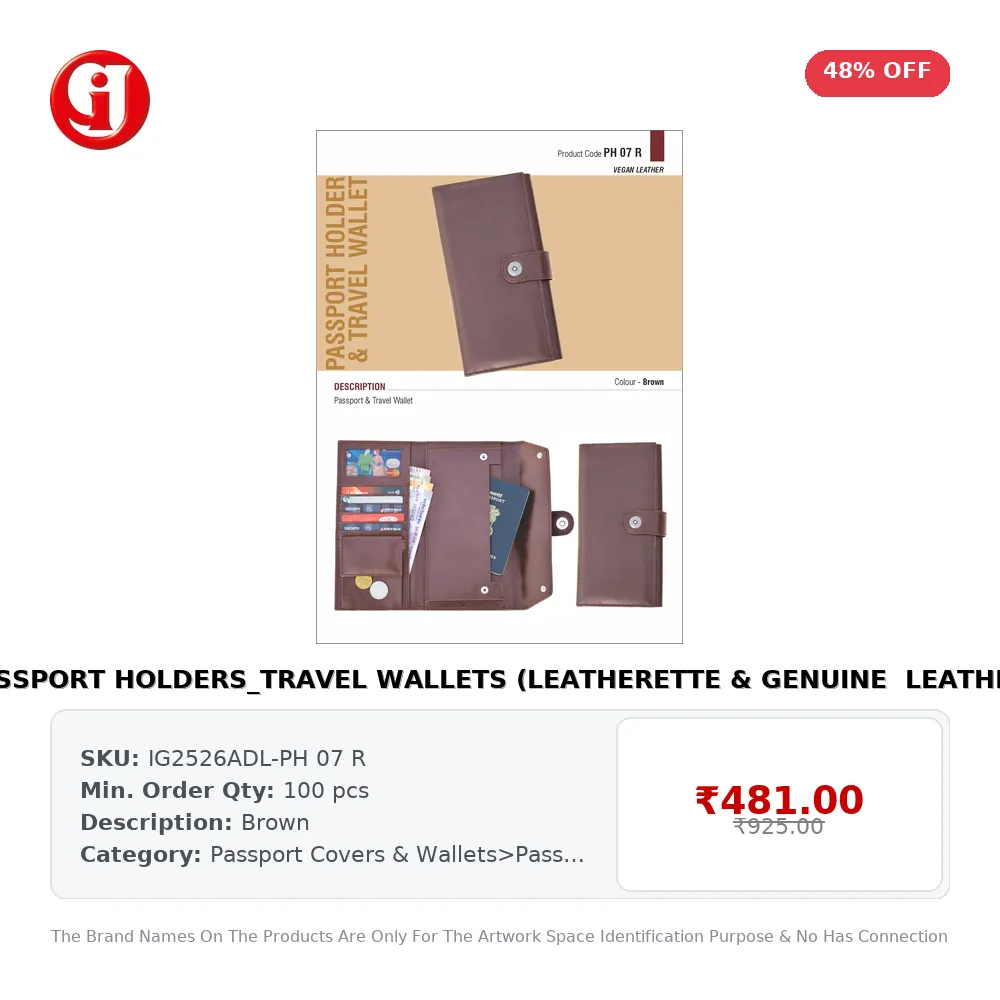 PASSPORT HOLDERS/TRAVEL WALLETS (LEATHERETTE & GENUINE  LEATHER)