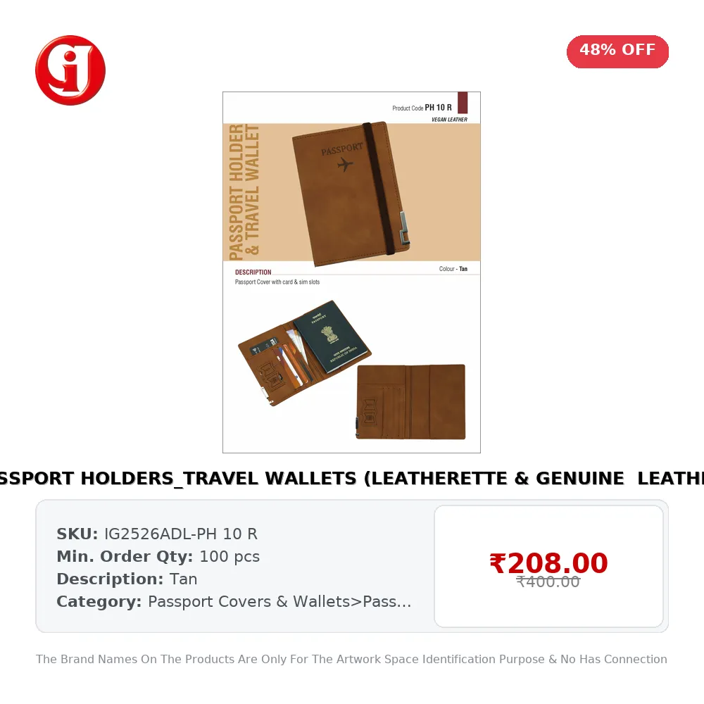 PASSPORT HOLDERS/TRAVEL WALLETS (LEATHERETTE & GENUINE  LEATHER)