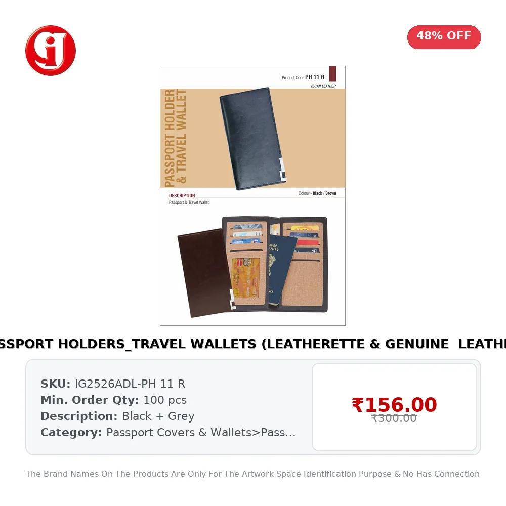 PASSPORT HOLDERS/TRAVEL WALLETS (LEATHERETTE & GENUINE  LEATHER)
