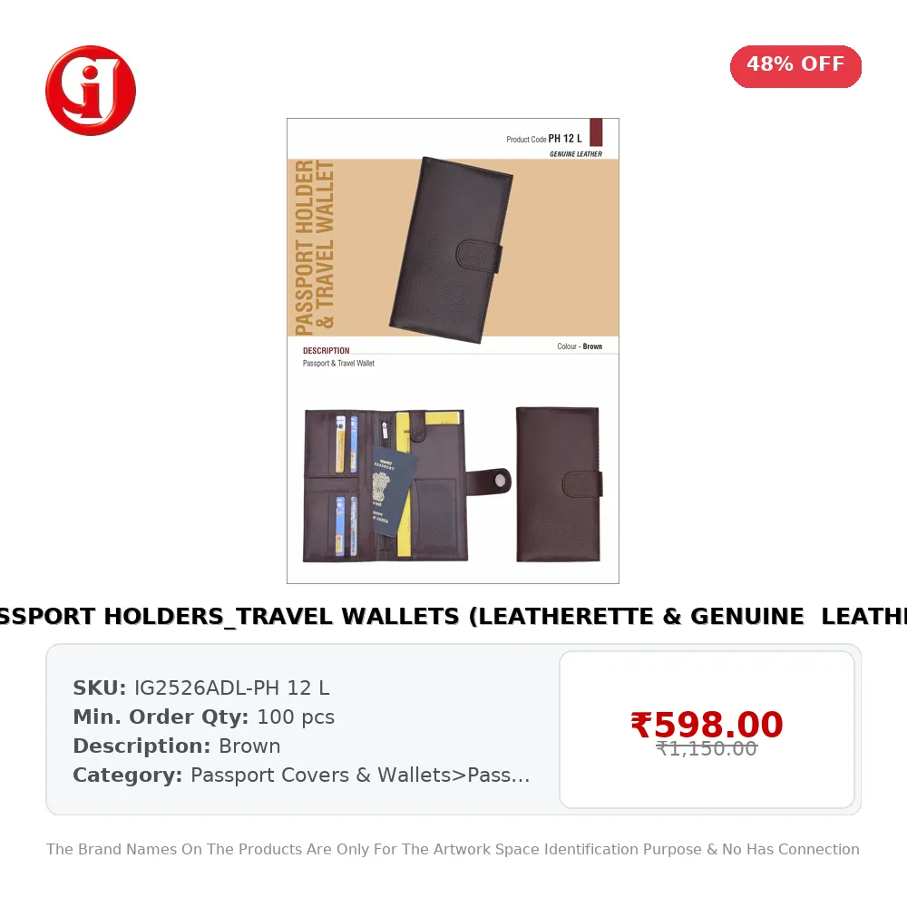 PASSPORT HOLDERS/TRAVEL WALLETS (LEATHERETTE & GENUINE  LEATHER)