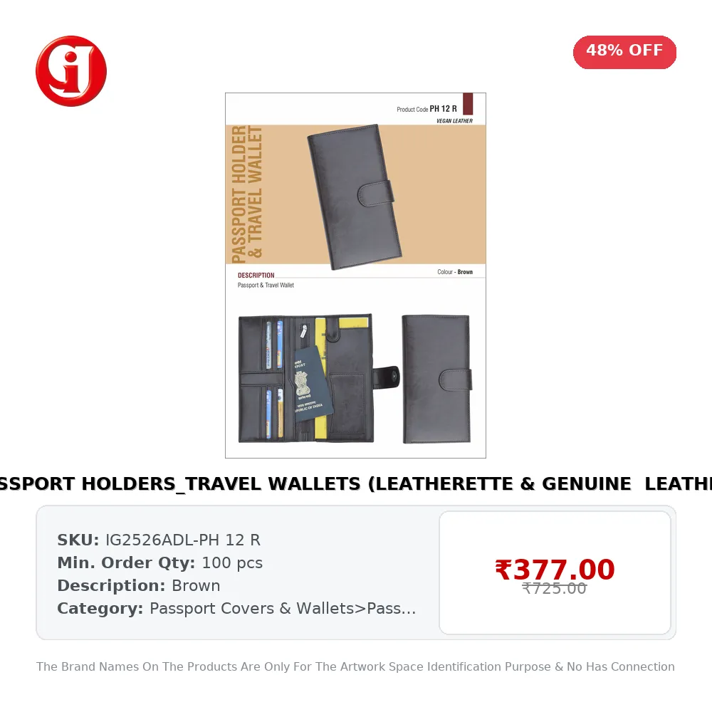 PASSPORT HOLDERS/TRAVEL WALLETS (LEATHERETTE & GENUINE  LEATHER)