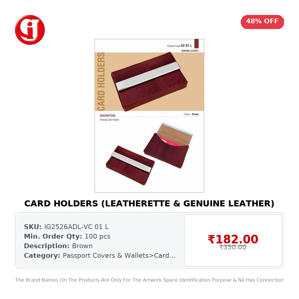 CARD HOLDERS (LEATHERETTE & GENUINE LEATHER)