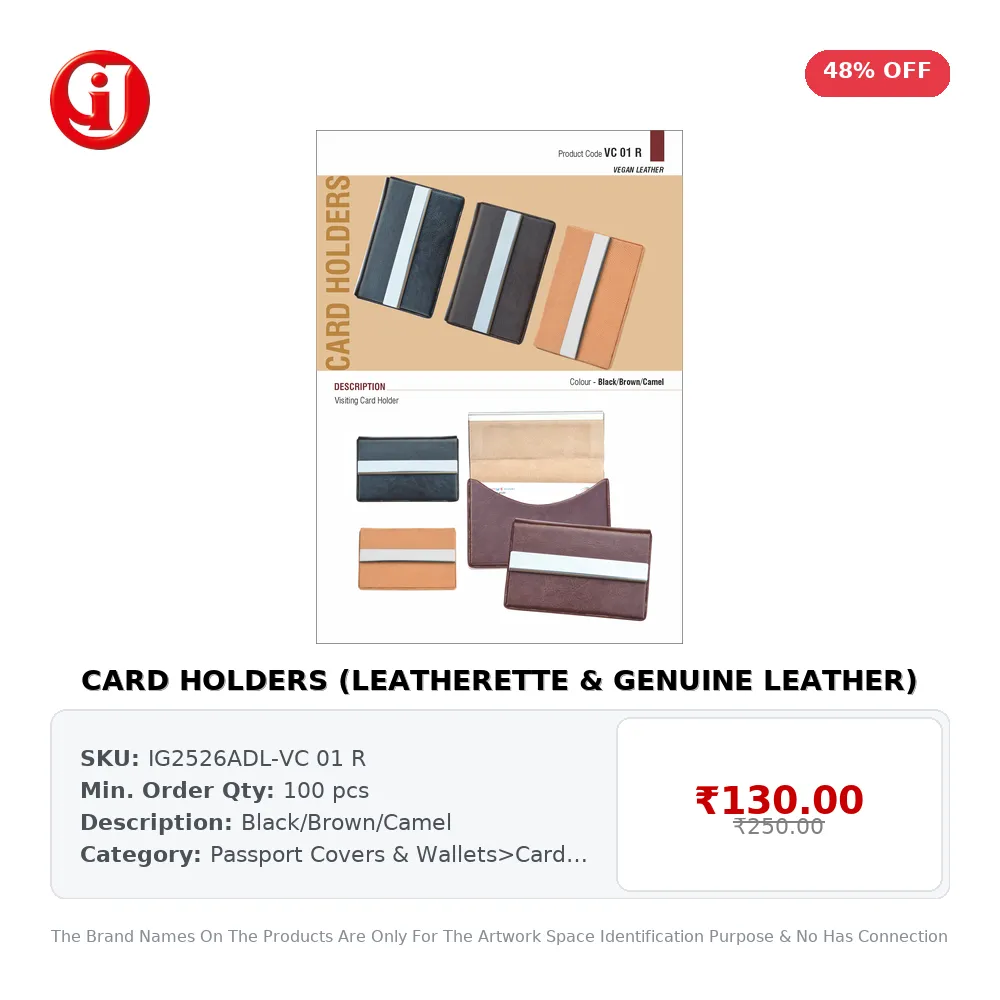 CARD HOLDERS (LEATHERETTE & GENUINE LEATHER)