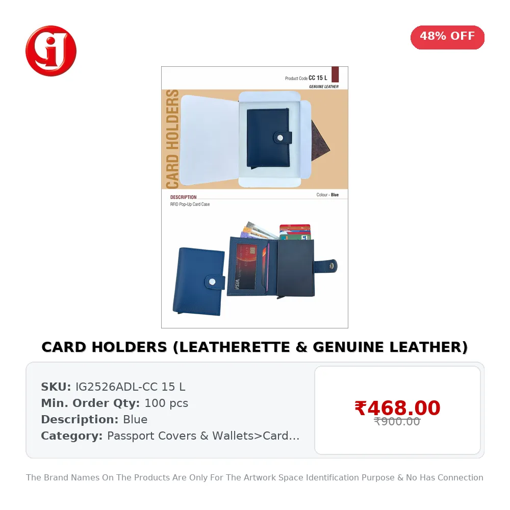CARD HOLDERS (LEATHERETTE & GENUINE LEATHER)