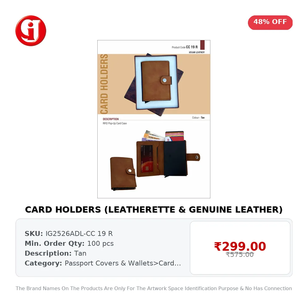 CARD HOLDERS (LEATHERETTE & GENUINE LEATHER)