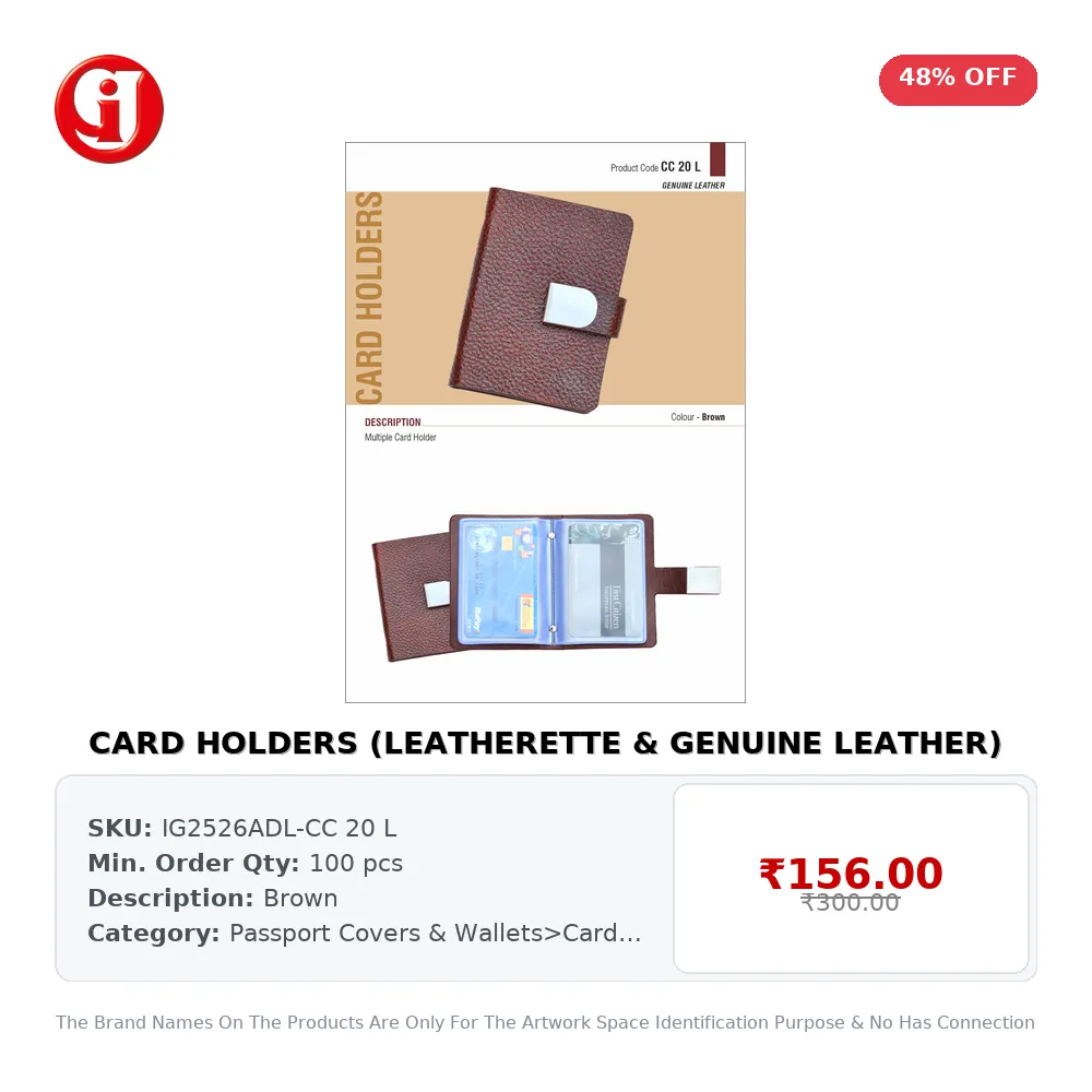 CARD HOLDERS (LEATHERETTE & GENUINE LEATHER)