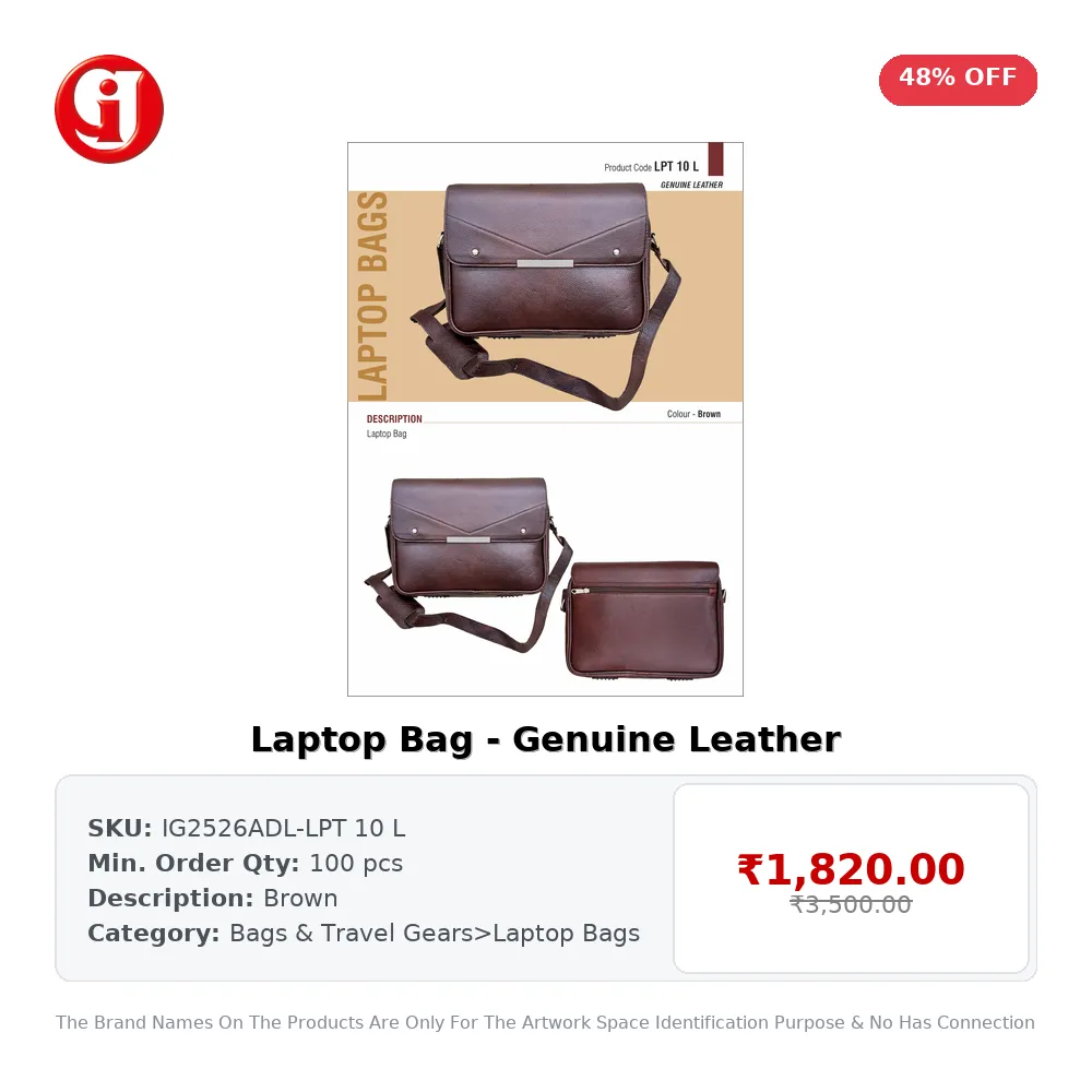 Laptop Bag - Genuine Leather