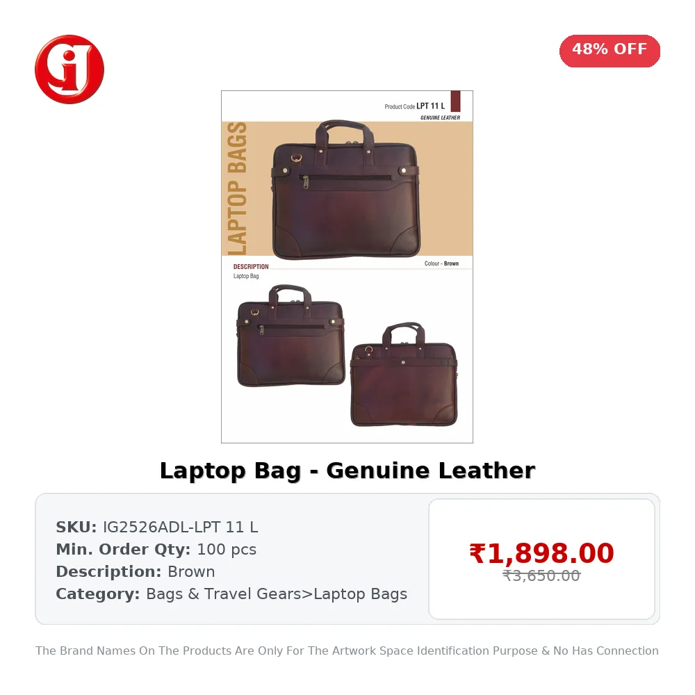Laptop Bag - Genuine Leather