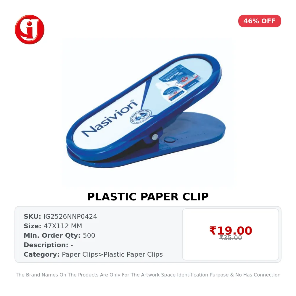 PLASTIC PAPER CLIP
