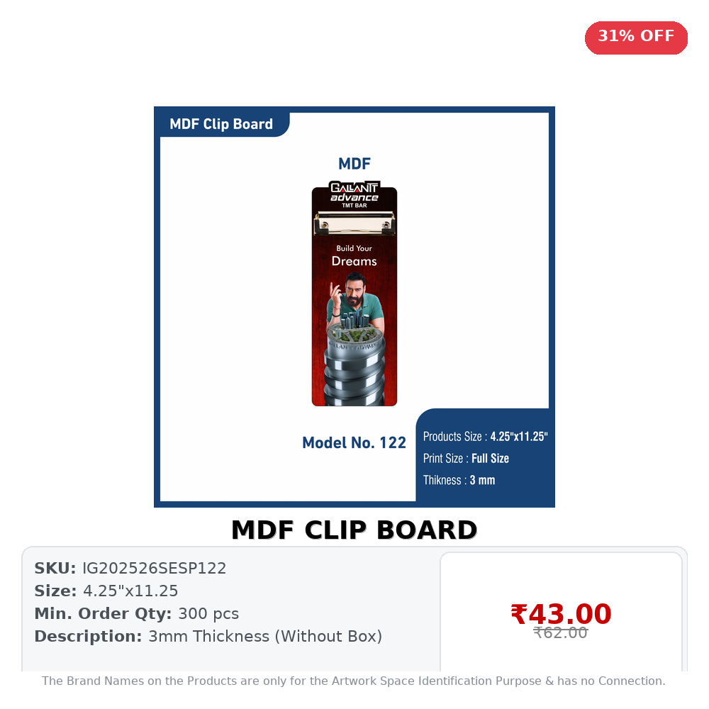 MDF CLIP BOARD
