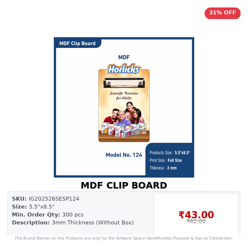MDF CLIP BOARD