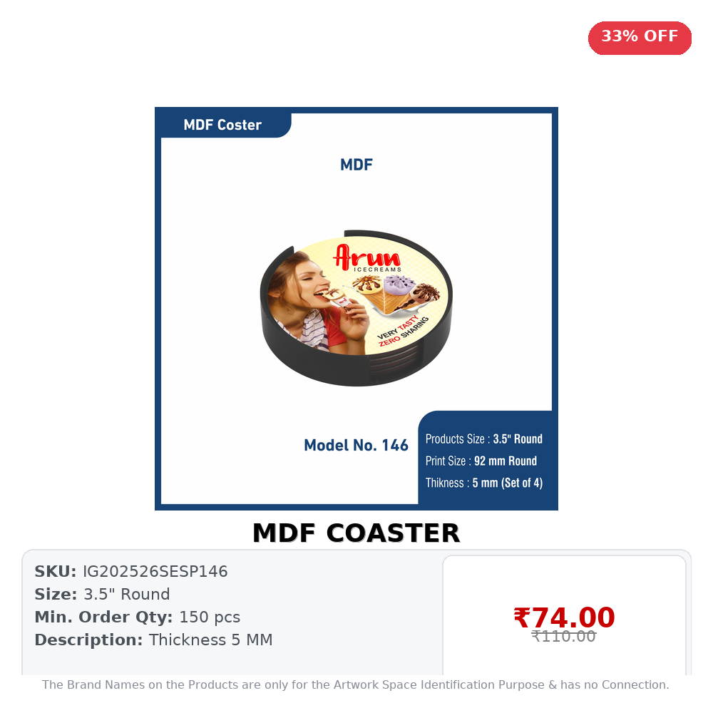 MDF COASTER