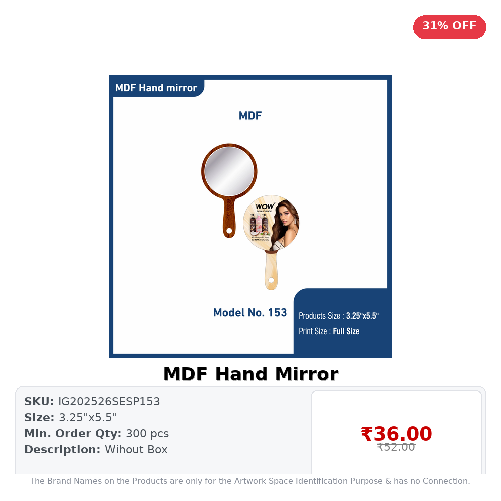 MDF Hand Mirror