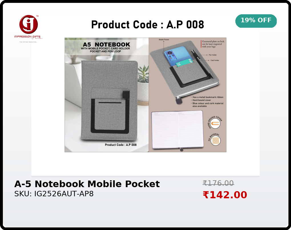A-5 Notebook Mobile Pocket