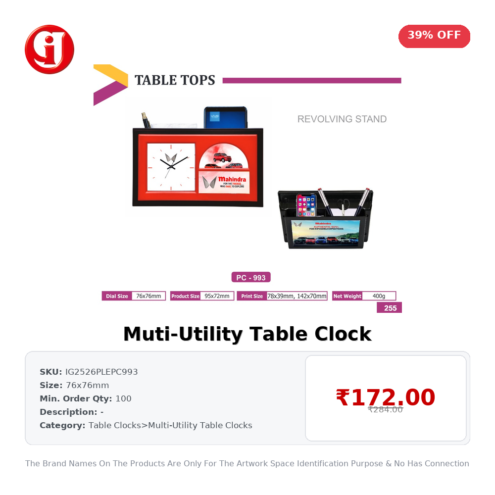 Muti-Utility Table Clock