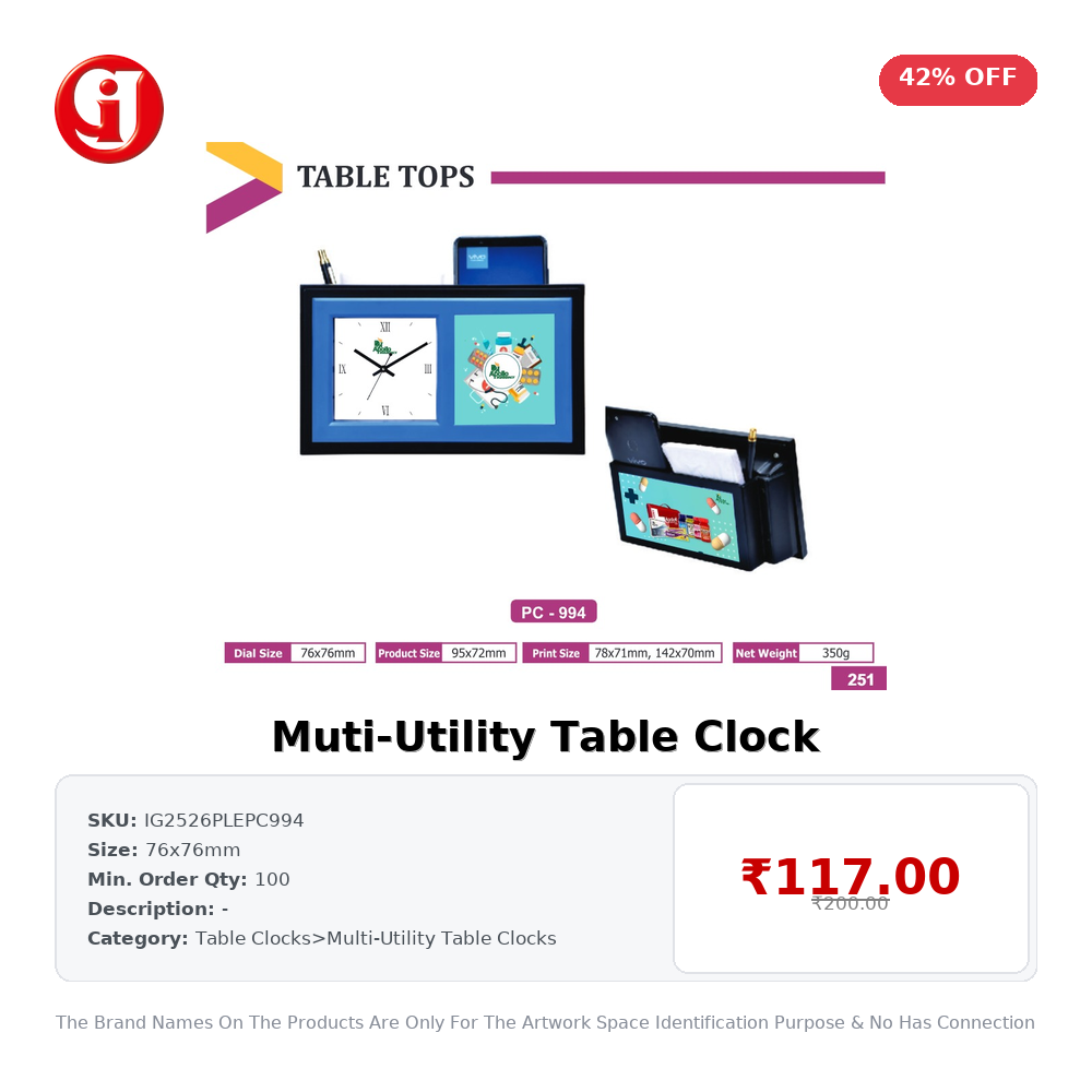 Muti-Utility Table Clock
