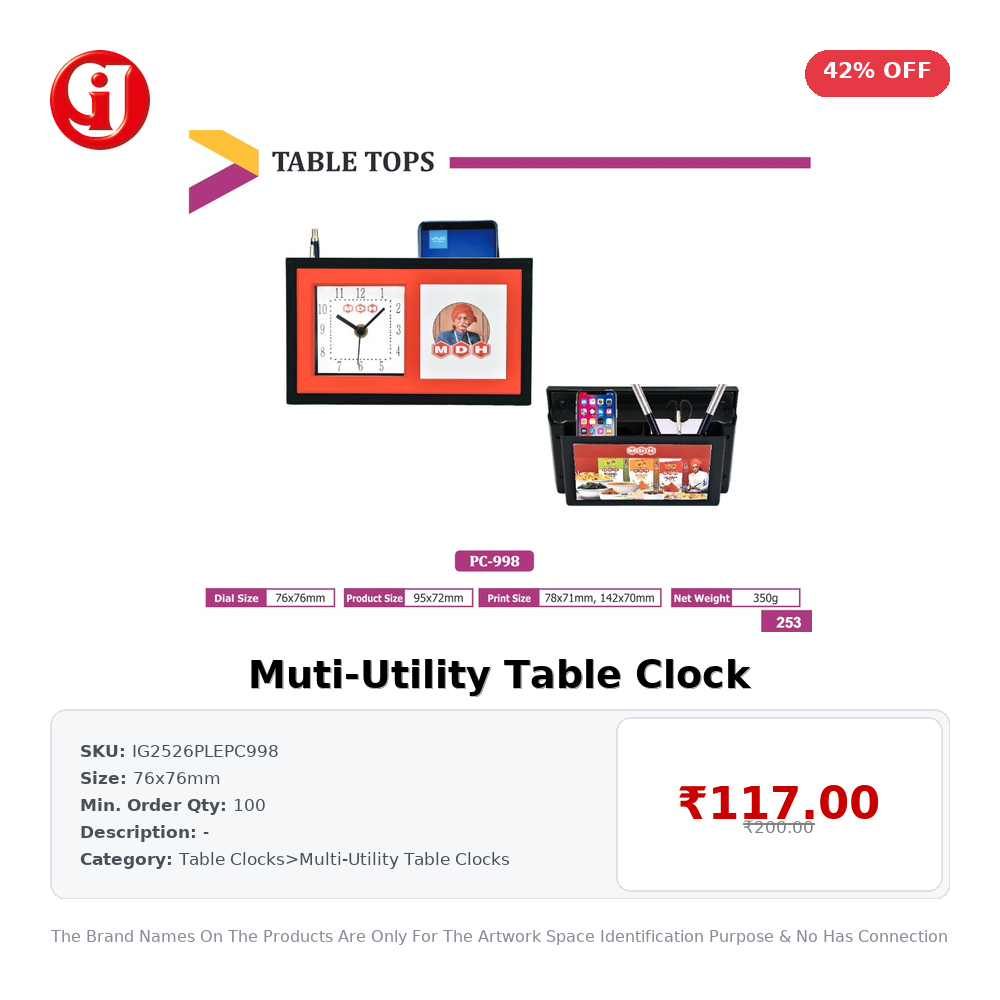 Muti-Utility Table Clock