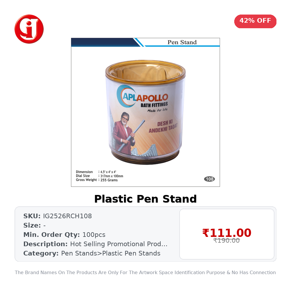 Plastic Pen Stand
