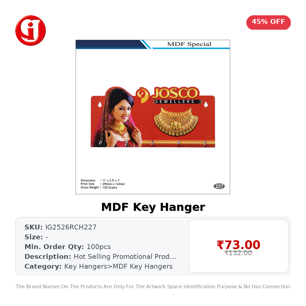 MDF Key Hanger