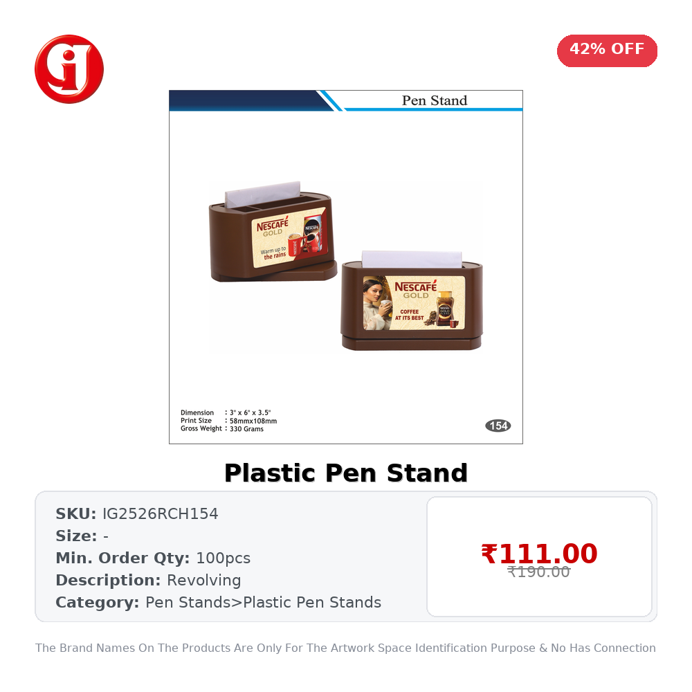 IG2526RCH152 Plastic Pen Stand - Image 1